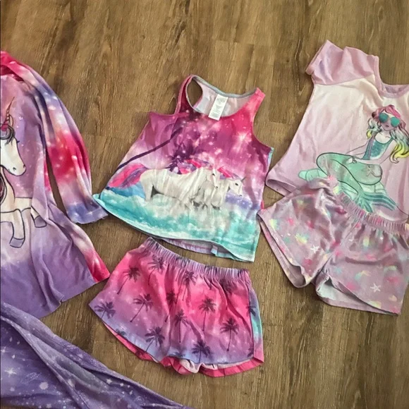 Wonder Nation Kids Unicorn and Mermaid Matching Sets - Purple and Pink - Picture 10 of 11